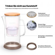 Lauben Glass Water Filter Jug 35GW