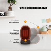 Lauben Desk Fan&Heater 2in1 600BB